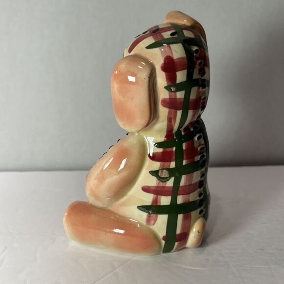 Vintage Patchwork Dog Figurine Hand Painted Ceramic 1950s 1960s Folk Art - Picture 7 of 14